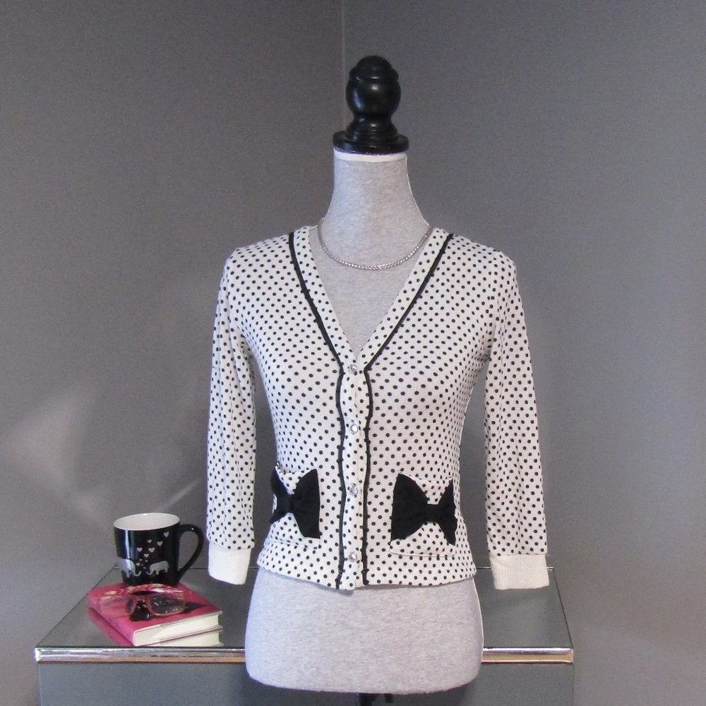 NWT Minnie Rocks The Dots Cardigan Sweater XS - Picture 1 of 8
